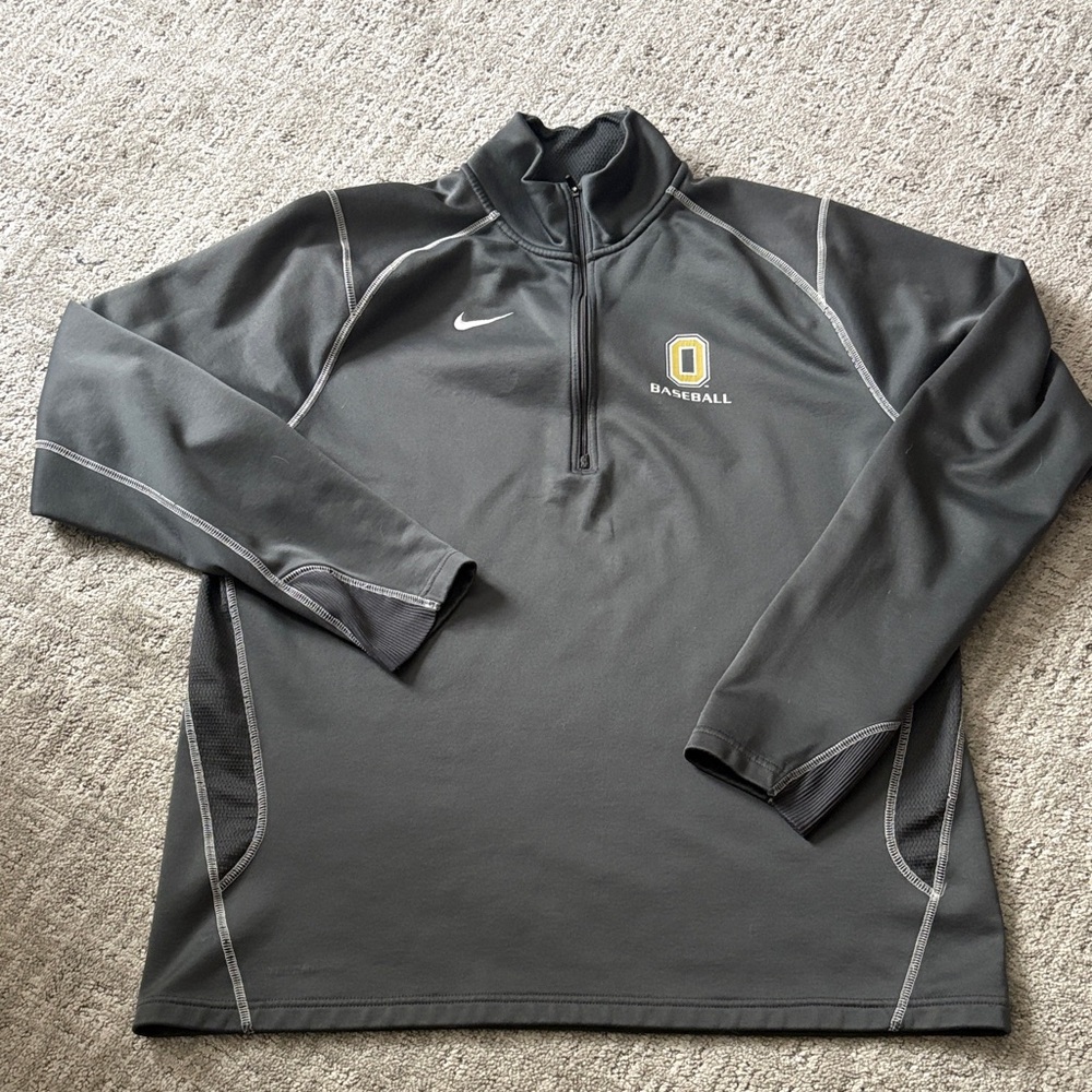 Nike Dark Gray Men's Quarter-Zip Jacket for O Baseball